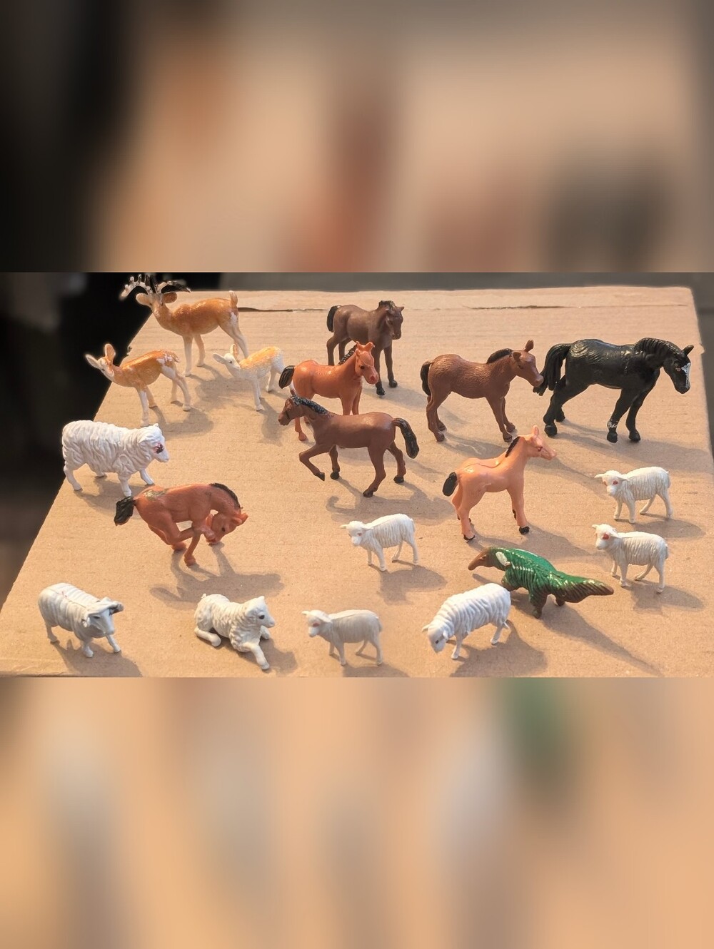 Vintage Assorted Brown and White Farm Animal Toy Set - Kids Toys